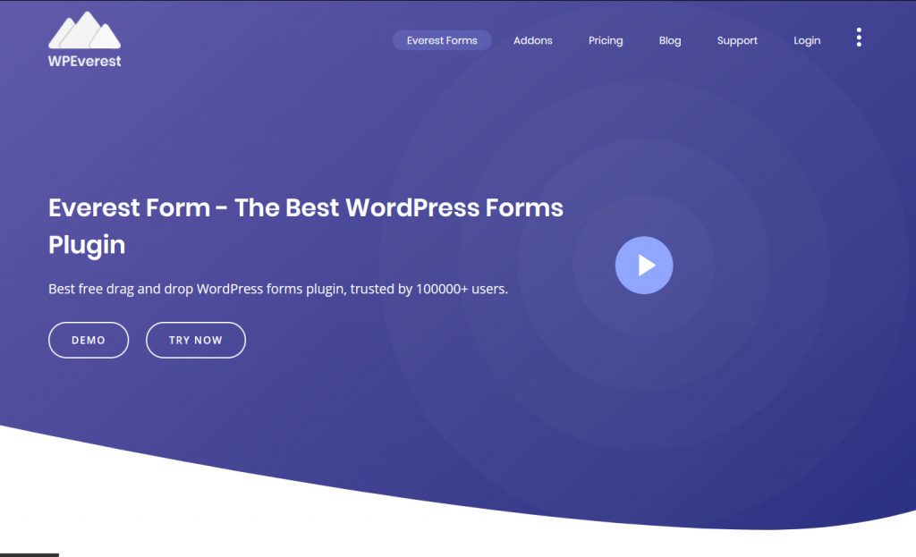 best contact forms for WordPress - everest forms