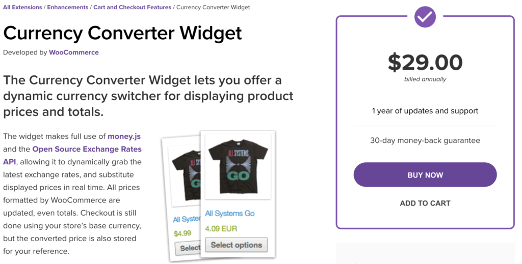 Best Currency Switchers for WooCommerce for 2020 - Currency converter widget