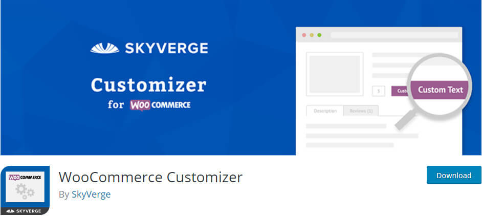 WooCommerce plugins - WooCommerce customizer