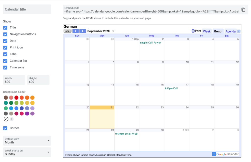 google calendar organizeme