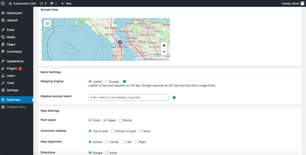 Integrate Google Maps with WordPress with MapPress