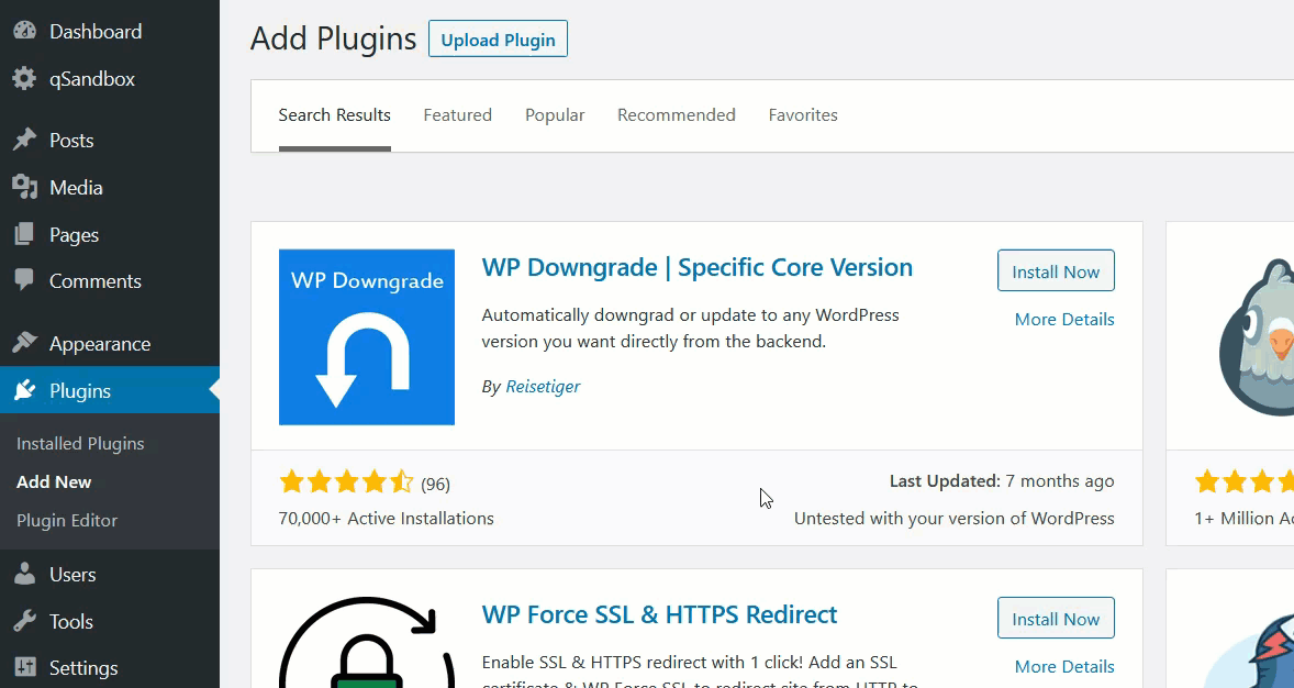 Fix WordPress 5.5 update issues - Install WP Downgrade