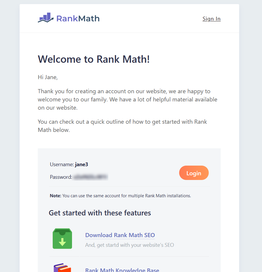 How To Set Up Rank Math SEO? - Confirmation email