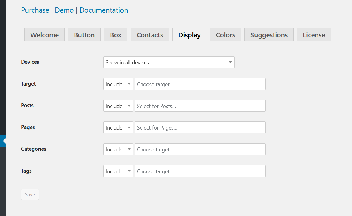 display settings