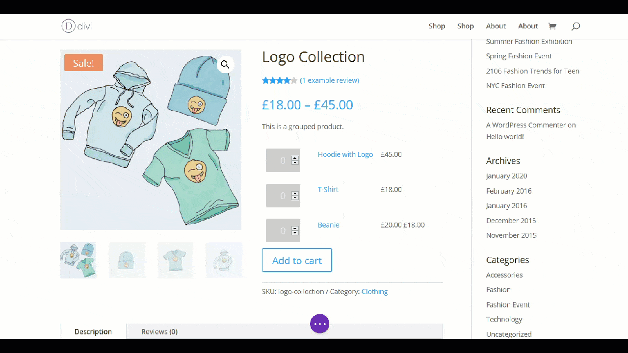 customize the woocommerce product page in divi - disable gallery