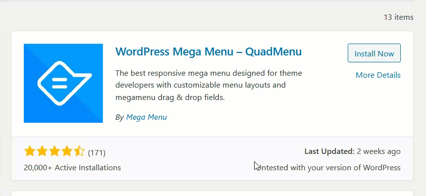 install quadmenu wordpress plugin