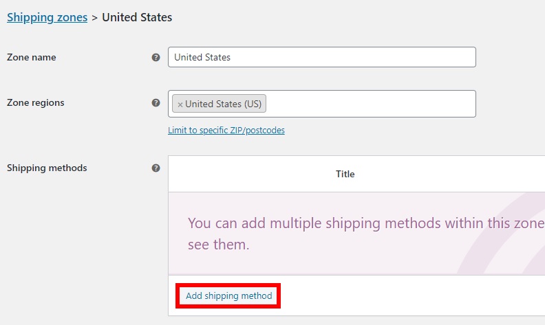 Add fees to WooCommerce checkout - Add shipping method