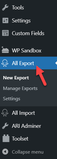 wp all export