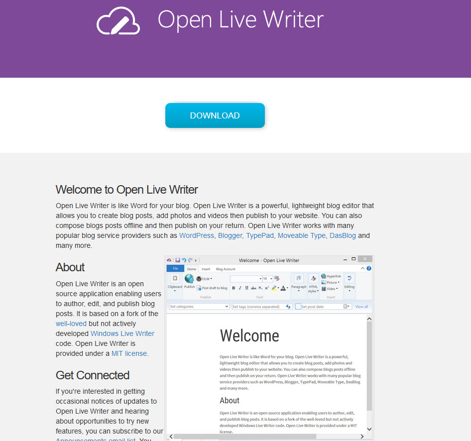 open live writer