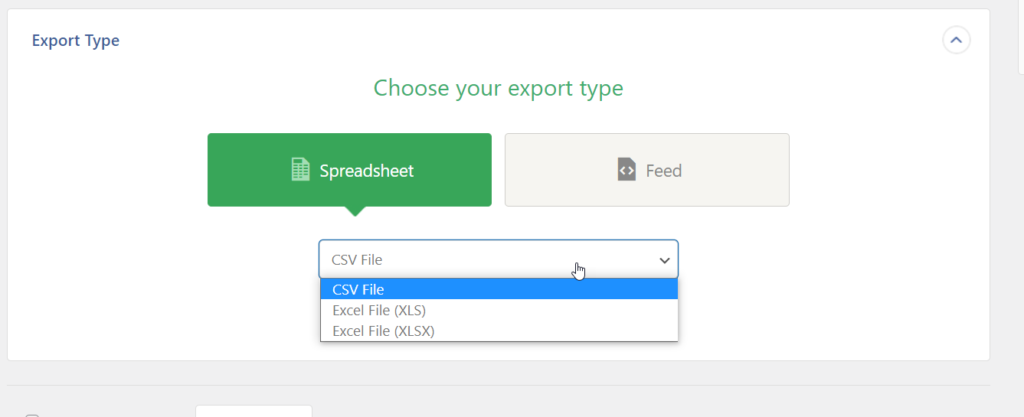 file export type
