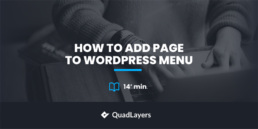 add page to wordpress menu