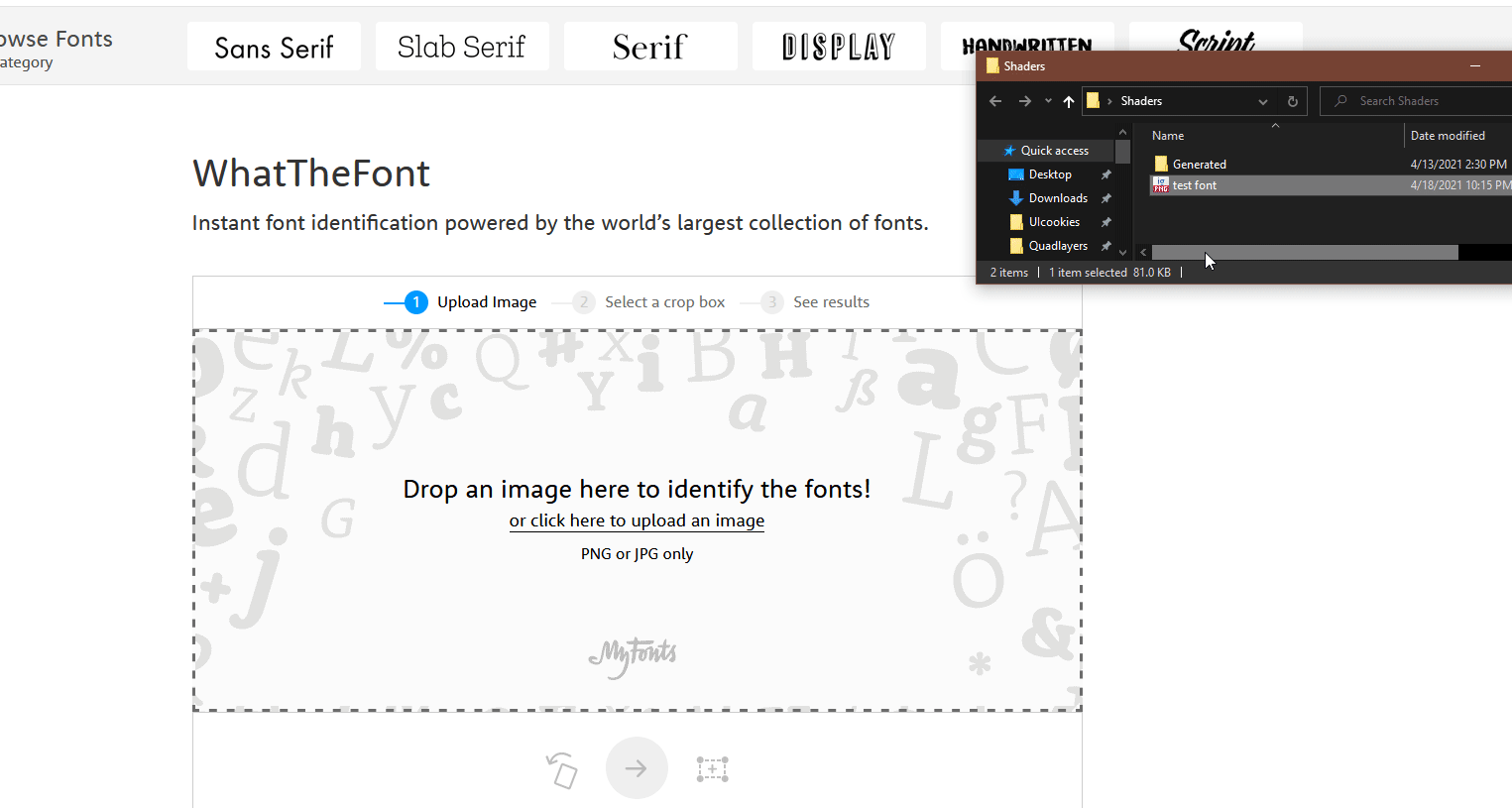 identificați fonturile pe site - whatthefont image