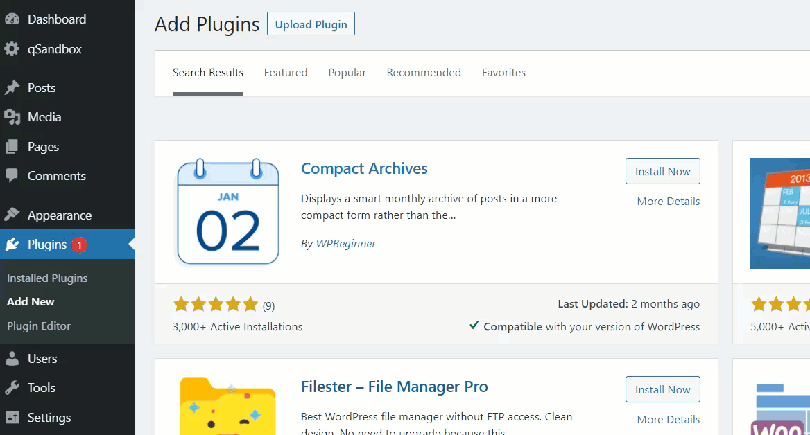add posts to a page in wordpress - compact archives plugin