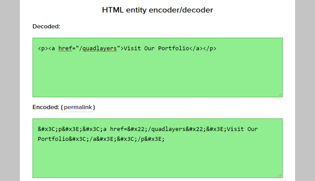 html encoder