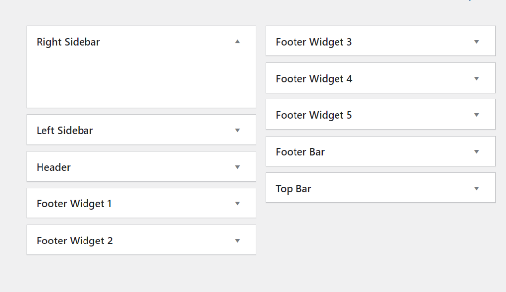 add posts to a page in wordpress - widgets removed from sidebar