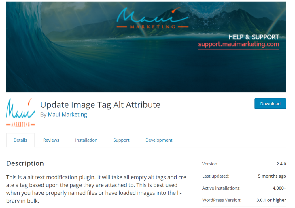 plugins to add alt tags to images - update image tag alt attribute