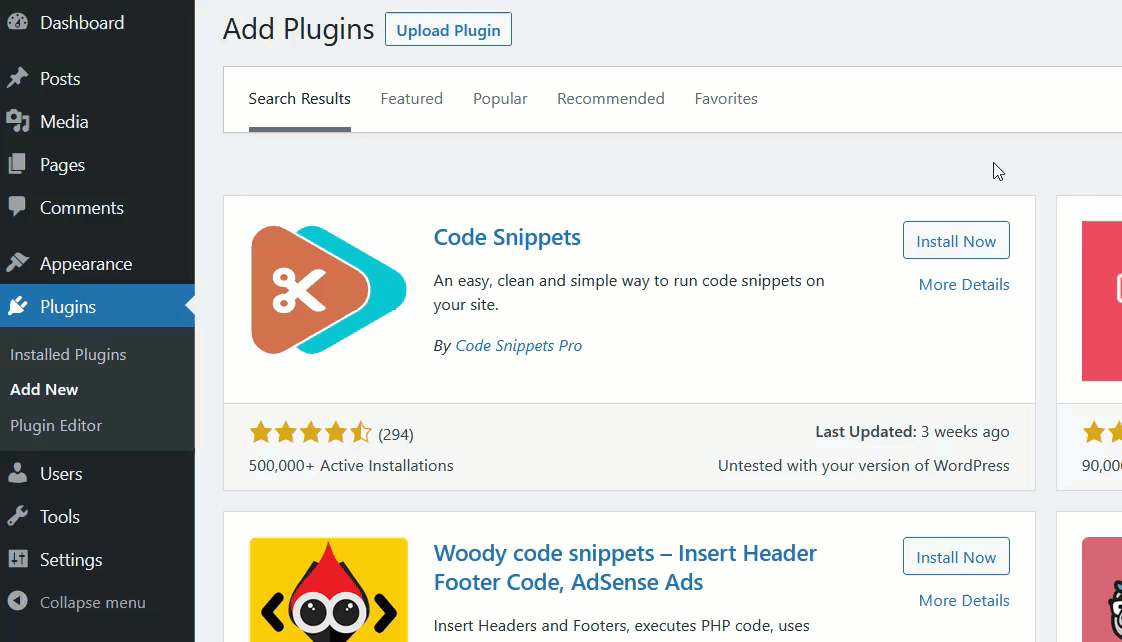 install coe snippets plugin