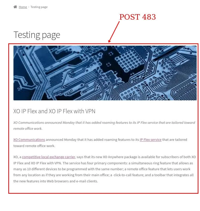 Display a single post by ID