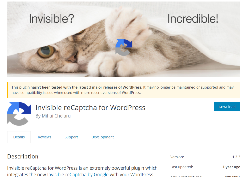 invisible recaptcha for wordpress