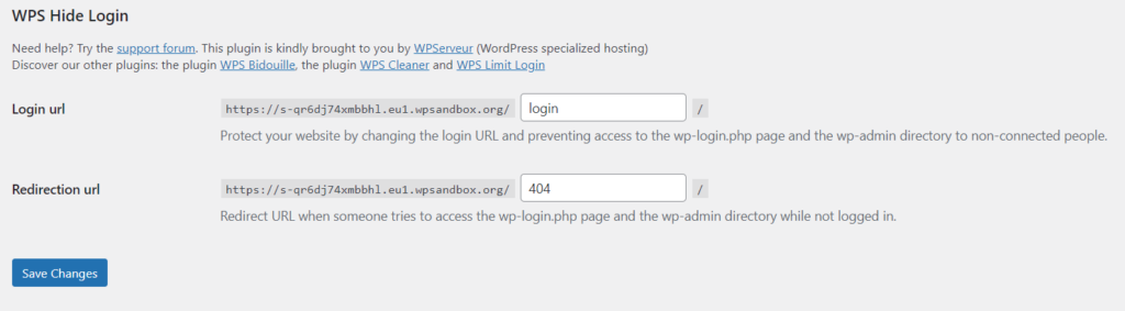 wps hide login options