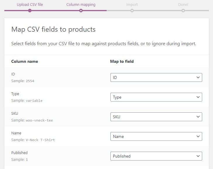 How to Change WooCommerce Prices in Bulk - Import products Mapping