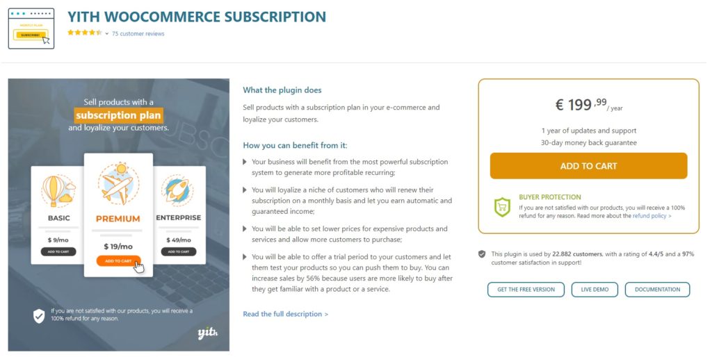 yith woocommerce subscription plugins to repeat orders
