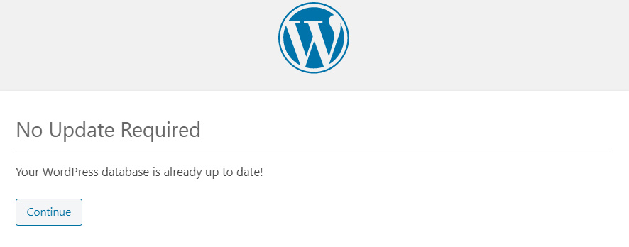 Fix the No update required WordPress error