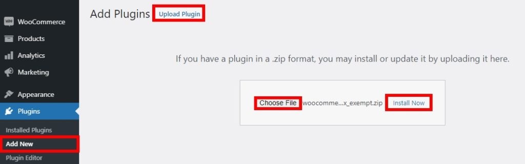 install plugin woocommerce tax exempt plugins