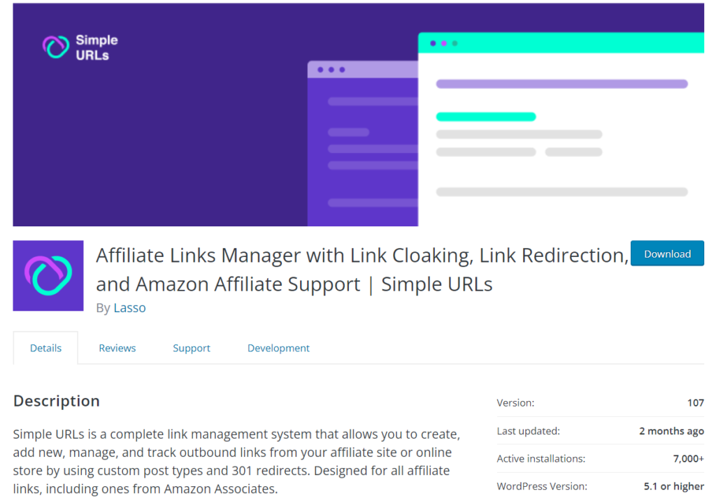 affiliate link cloaking plugins - simple URLs