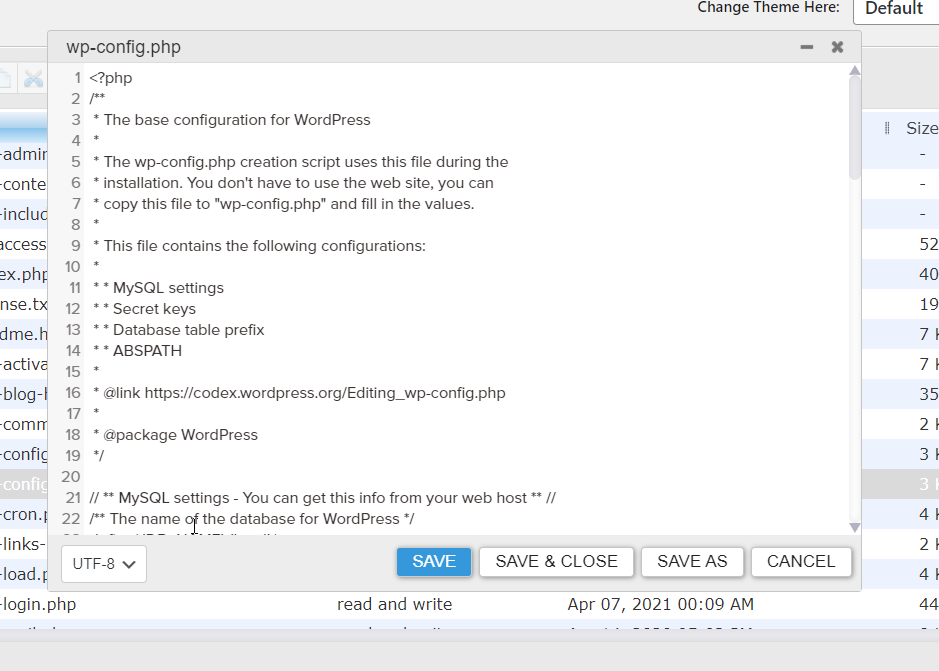 enable wordpress debug mode - edit wp config