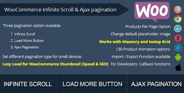 WooCommerce Infinite Scroll and AJAX Pagination plugin for WordPress