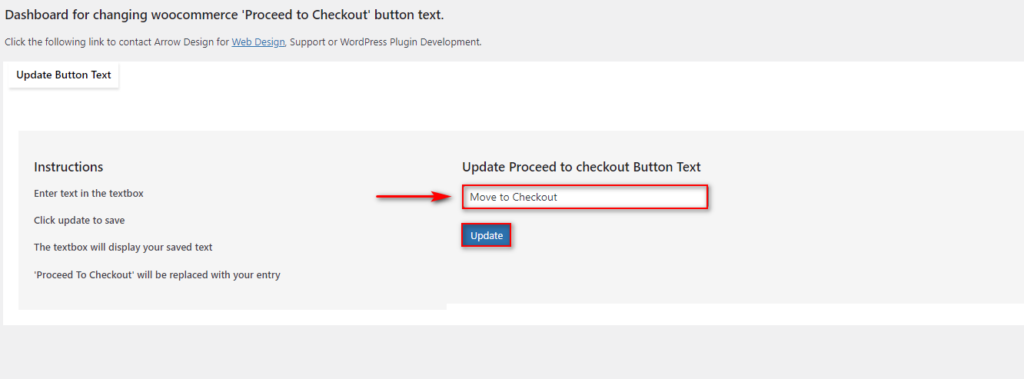 change proceed to checkout text - update text plugin