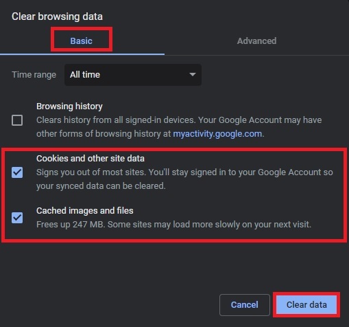 clear cookies and cache wordpress dashboard not loading