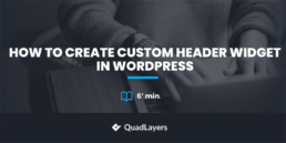 create custom header widget in WordPress