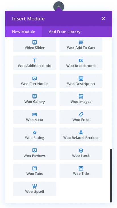 Divi WooCommerce modules