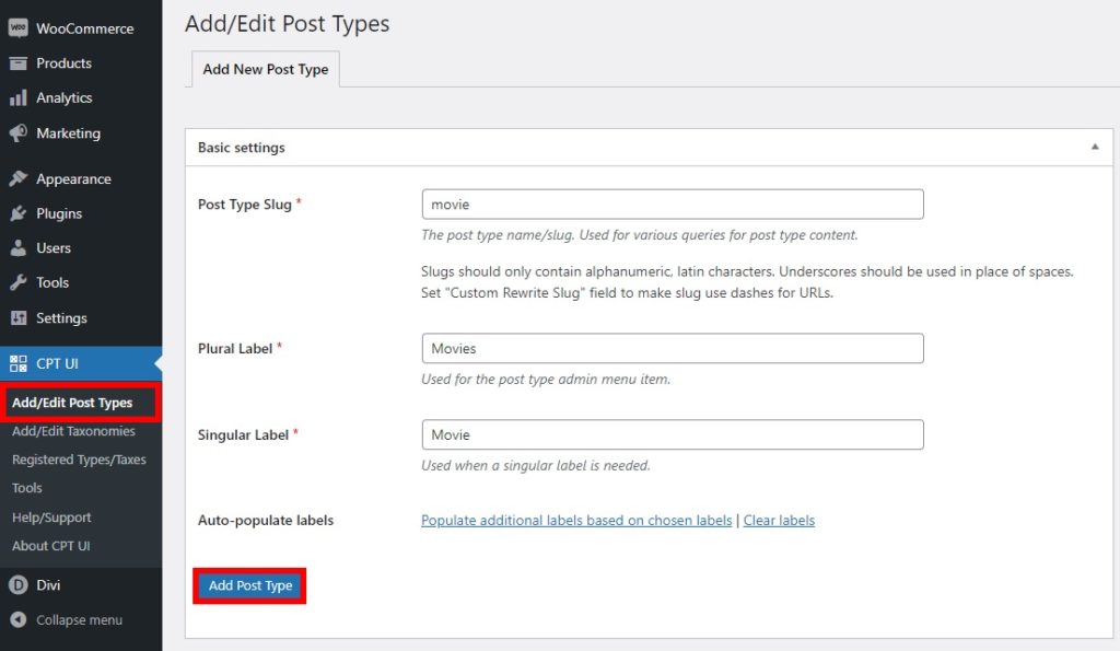 add post type create wordpress custom post types