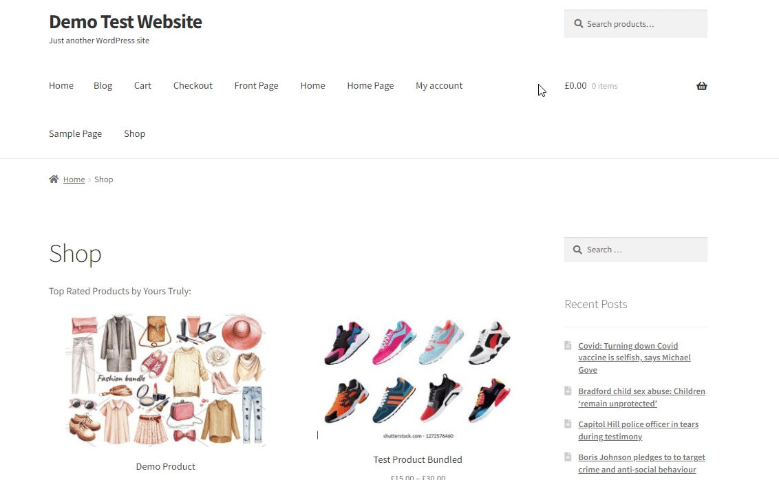 change no products in the cart - woocommerce mini cart text