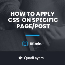 how to apply css on specific page post