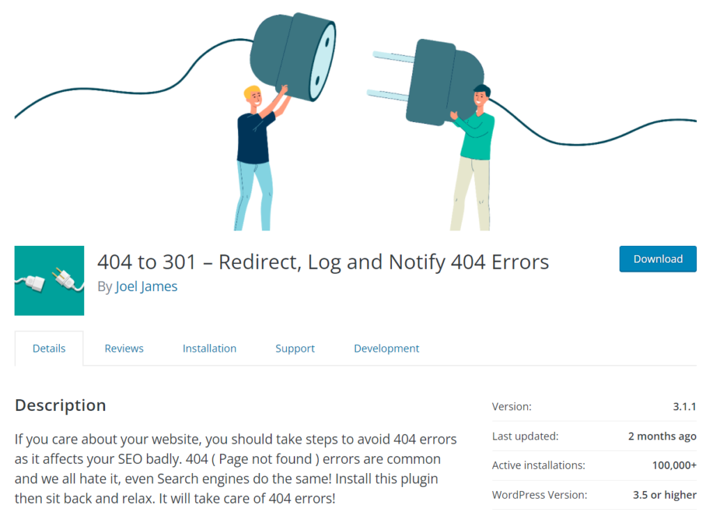 404 to 301 – Redirect, Log and Notify 404 Errors
