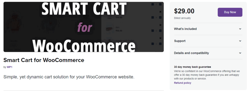 woocommerce mini cart plugins - smart cart for WooCommerce wp1