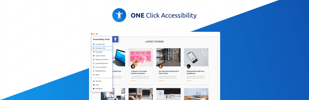 One Click Accessibility Plugin to improve WordPress accessibility