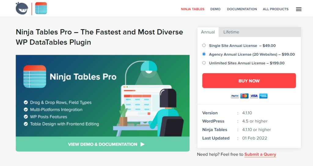 ninja tables pro woocommerce product list view plugins
