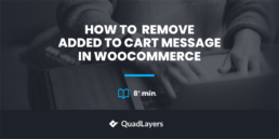 remove added to cart message - featured image
