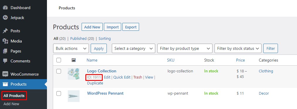 Grab Product ID in WooCommerce