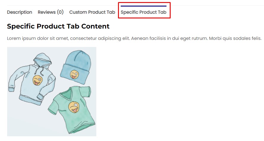 Add Custom Product Tab in WooCommerce for Specific Product Only