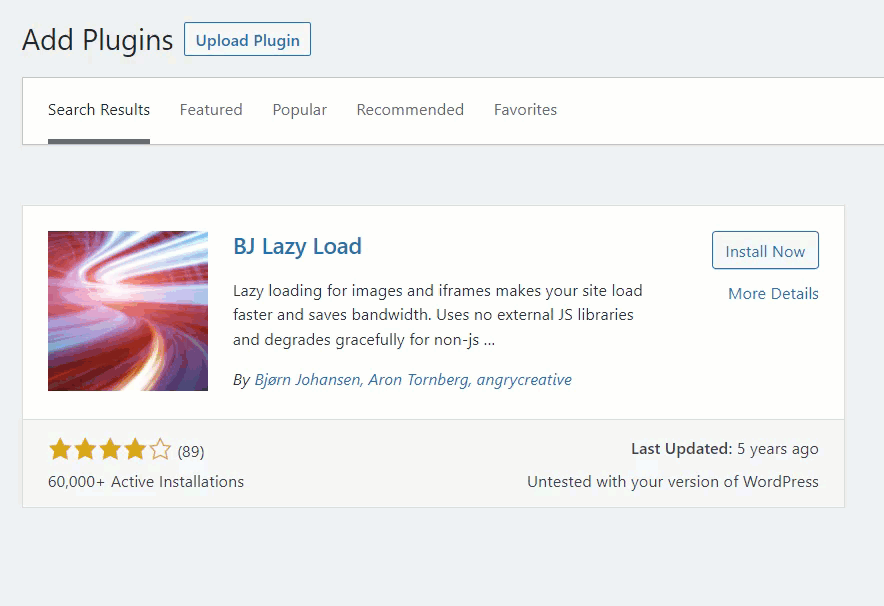 install bj lazy load