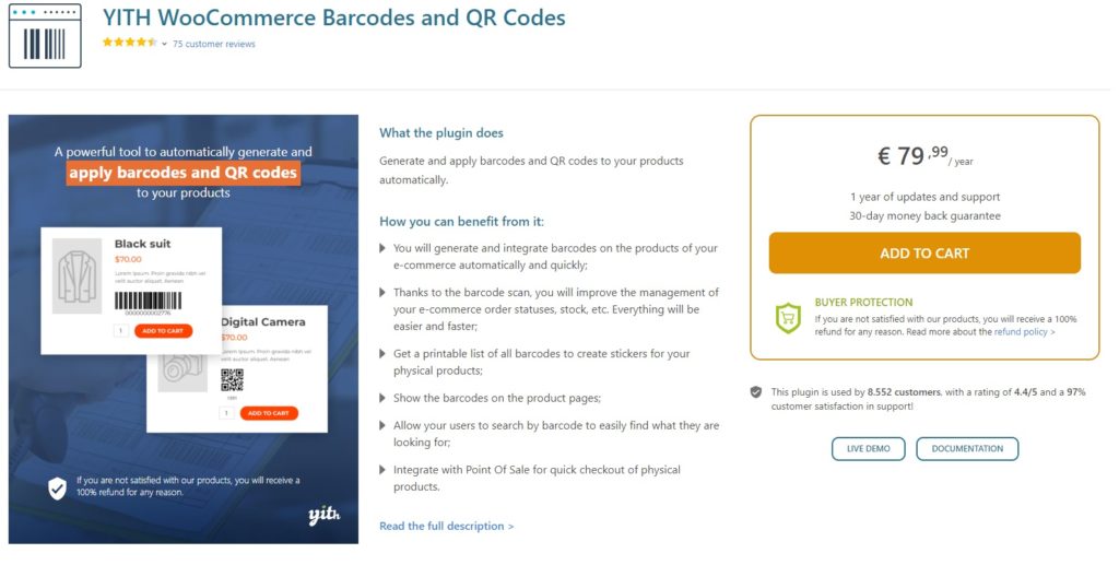 yith woocommerce barcode and qr code plugins