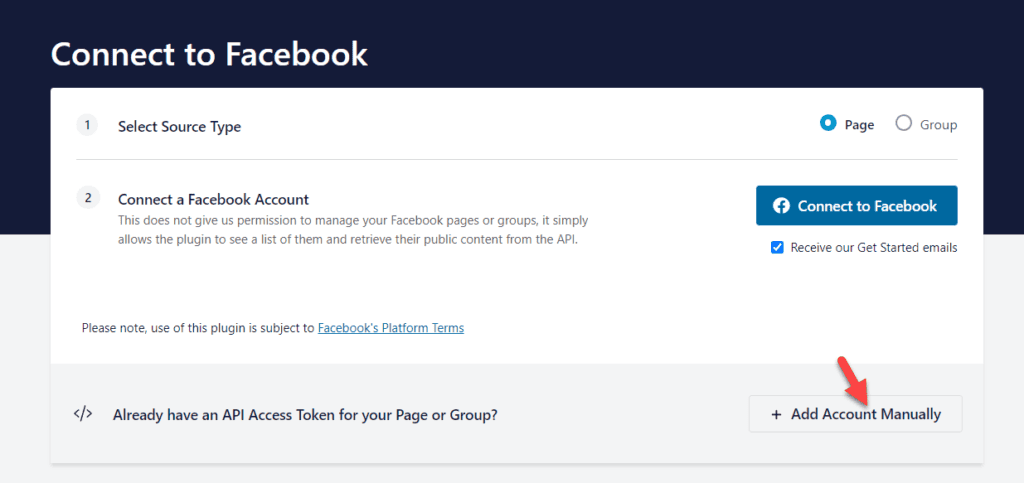 add account manually