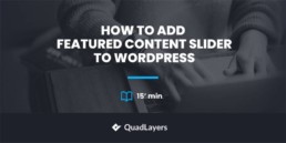 how to add featured content slider to wordpress