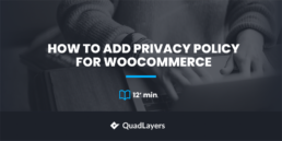 add privacy policy for woocommerce
